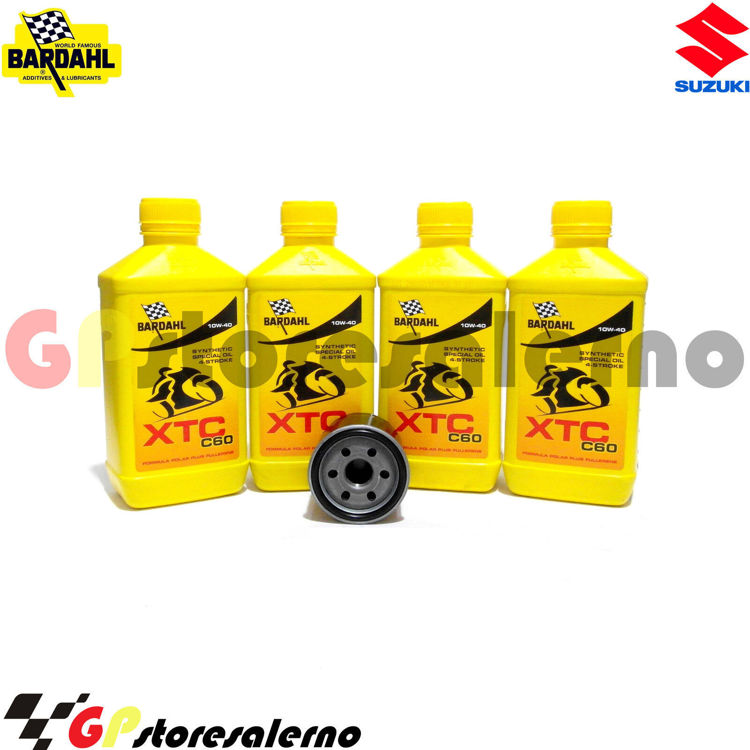 Immagine di KIT TAGLIANDO OLIO + FILTRO 4L BARDAHL XTC C60 10W40 SUZUKI VZ 1600 MARAUDER DAL 2004 AL 2006