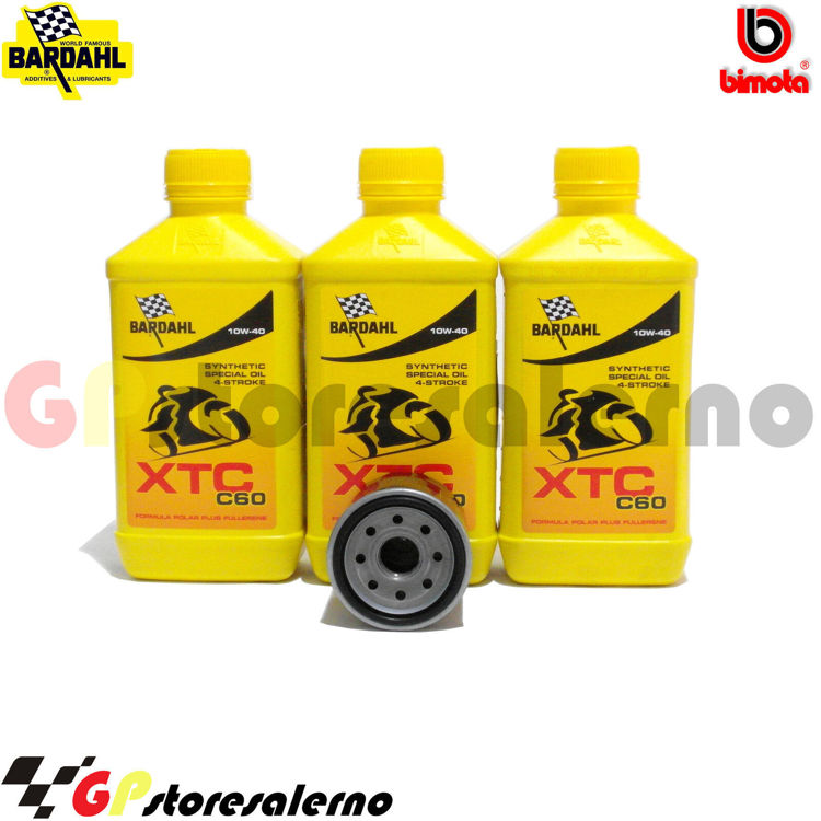 Immagine di KIT TAGLIANDO OLIO + FILTRO 3L BARDAHL XTC C60 10W40 BIMOTA 600 YB9 SR / SRi / BELLARIA DAL 1991 AL 1999