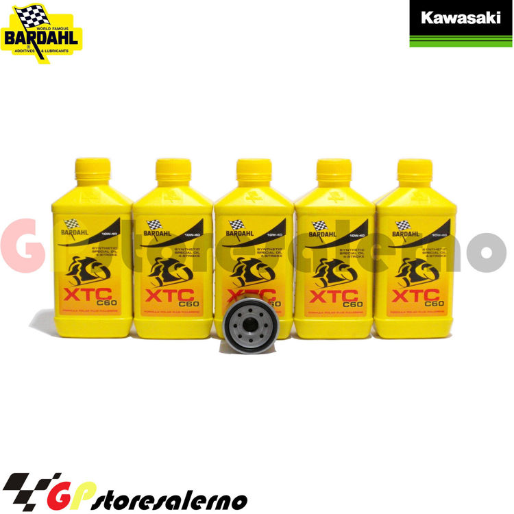 Immagine di KIT TAGLIANDO OLIO + FILTRO 5L BARDAHL XTC C60 10W40 KAWASAKI ZX-14 1400 NINJA / SE DAL 2006 AL 2023