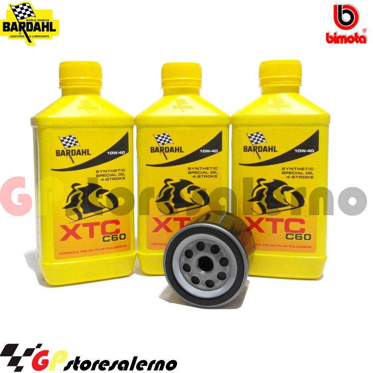 Immagine di KIT TAGLIANDO OLIO + FILTRO 3L BARDAHL XTC C60 10W40 BIMOTA 750 DB1 / S / SR DAL 1985 AL 1989