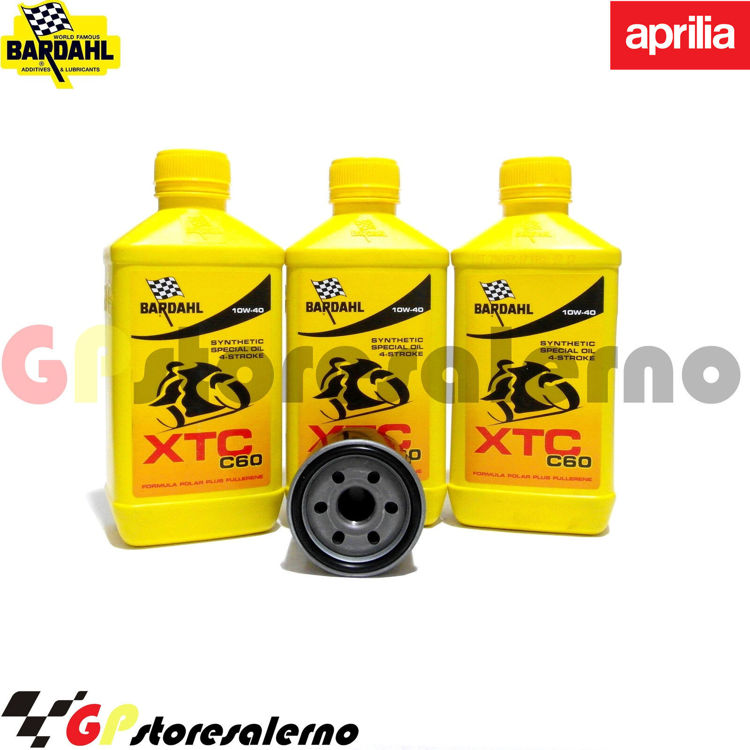 Immagine di KIT TAGLIANDO OLIO + FILTRO 3L BARDAHL XTC C60 10W40 APRILIA RS 660 DAL 2020 AL 2024