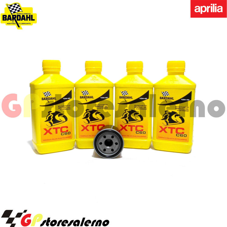 Immagine di KIT TAGLIANDO OLIO + FILTRO 4L BARDAHL XTC C60 10W40 APRILIA RSV 1000 R RSV4 DAL 2009 AL 2011