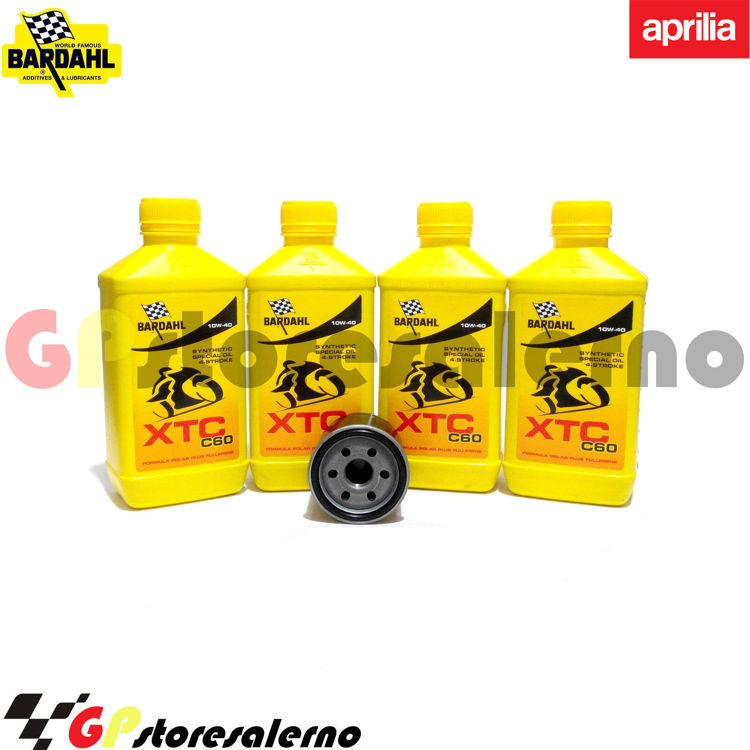 Immagine di KIT TAGLIANDO OLIO + FILTRO 4L BARDAHL XTC C60 10W40 APRILIA RSV 1000 R RSV4 APRC / ABS DAL 2012 AL 2014