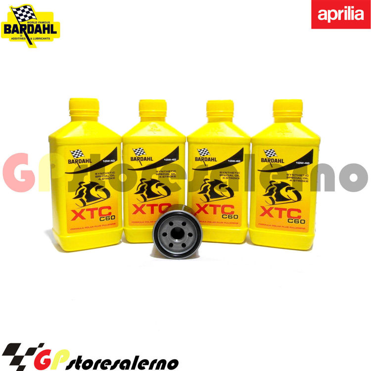 Immagine di KIT TAGLIANDO OLIO + FILTRO 4L BARDAHL XTC C60 10W40 APRILIA RSV 1000 R RSV4 APRC FACTORY SE DAL 2011 AL 2014