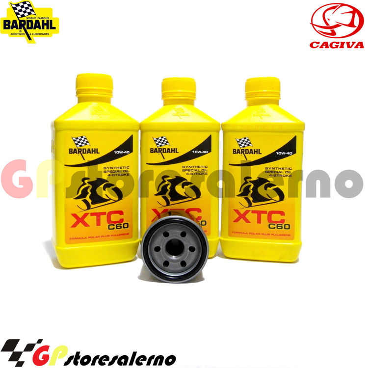 Immagine di KIT TAGLIANDO OLIO + FILTRO 3L BARDAHL XTC C60 10W40 CAGIVA 650 RAPTOR I.E. DAL 2000 AL 2005