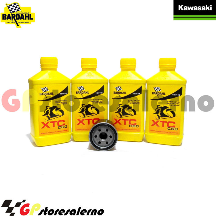 Immagine di KIT TAGLIANDO OLIO + FILTRO 4L BARDAHL XTC C60 10W40 KAWASAKI 1000 KLV DAL 2004 AL 2006