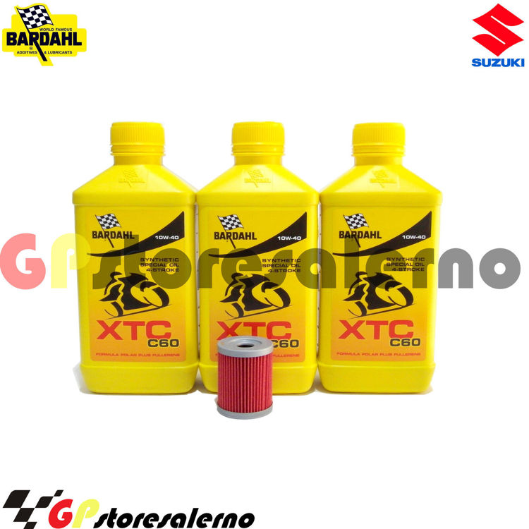 Immagine di KIT TAGLIANDO OLIO + FILTRO 3L BARDAHL XTC C60 10W40 SUZUKI 250 AN BURGMAN DAL 1999 AL 2007