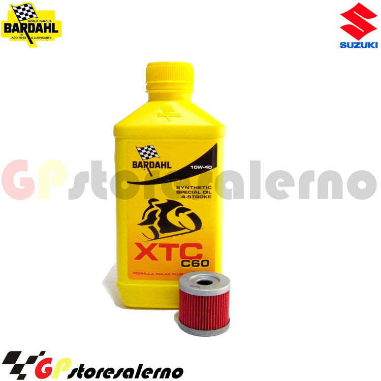 Immagine di KIT TAGLIANDO OLIO + FILTRO 1L BARDAHL XTC C60 10W40 SUZUKI 125 AN DAL 1996 AL 2000