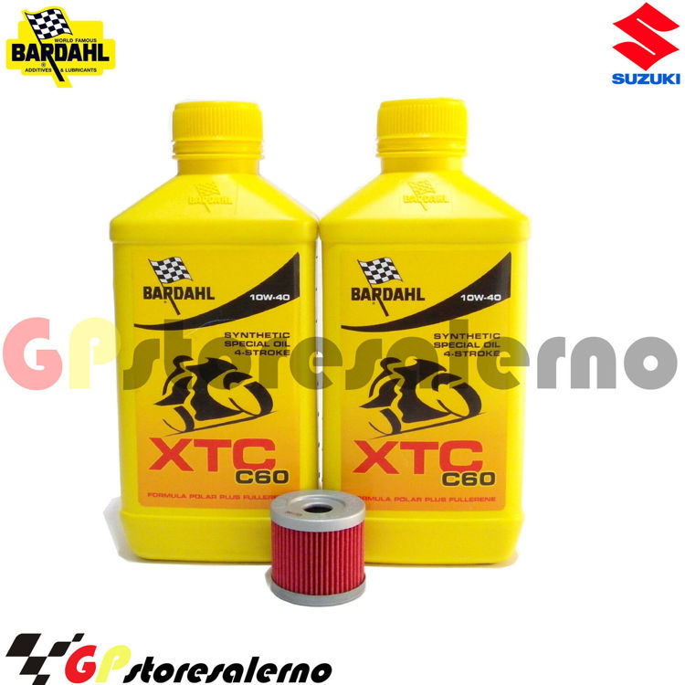 Immagine di KIT TAGLIANDO OLIO + FILTRO 2L BARDAHL XTC C60 10W40 SUZUKI 125 UC EPICURO DAL 1999 AL 2003