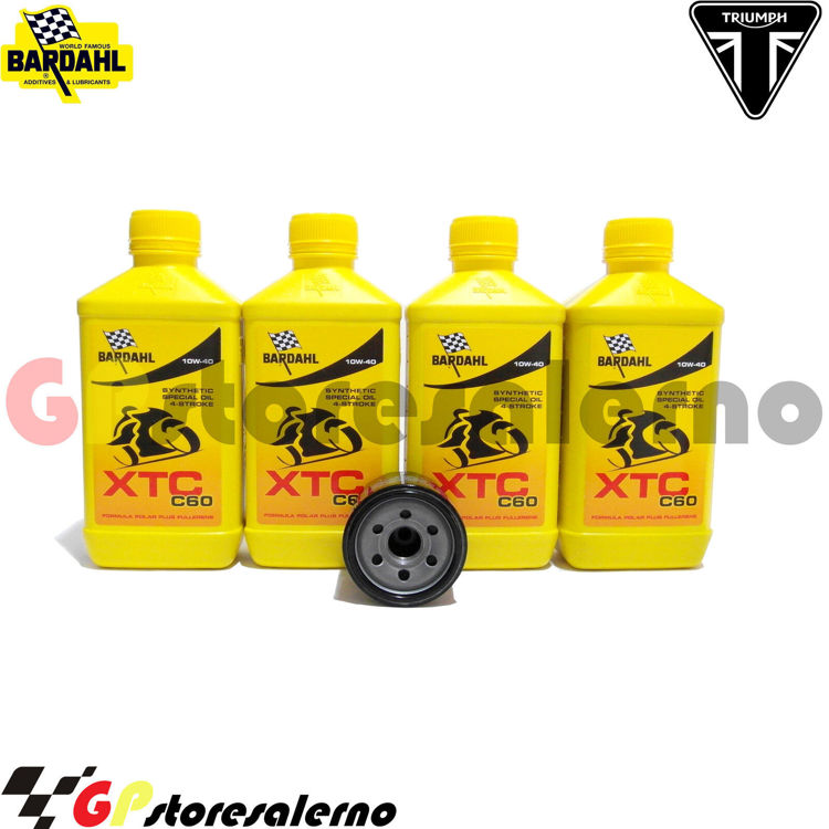 Immagine di KIT TAGLIANDO OLIO + FILTRO 4L BARDAHL XTC C60 10W40 TRIUMPH 600 DAYTONA DAL 2003 AL 2004