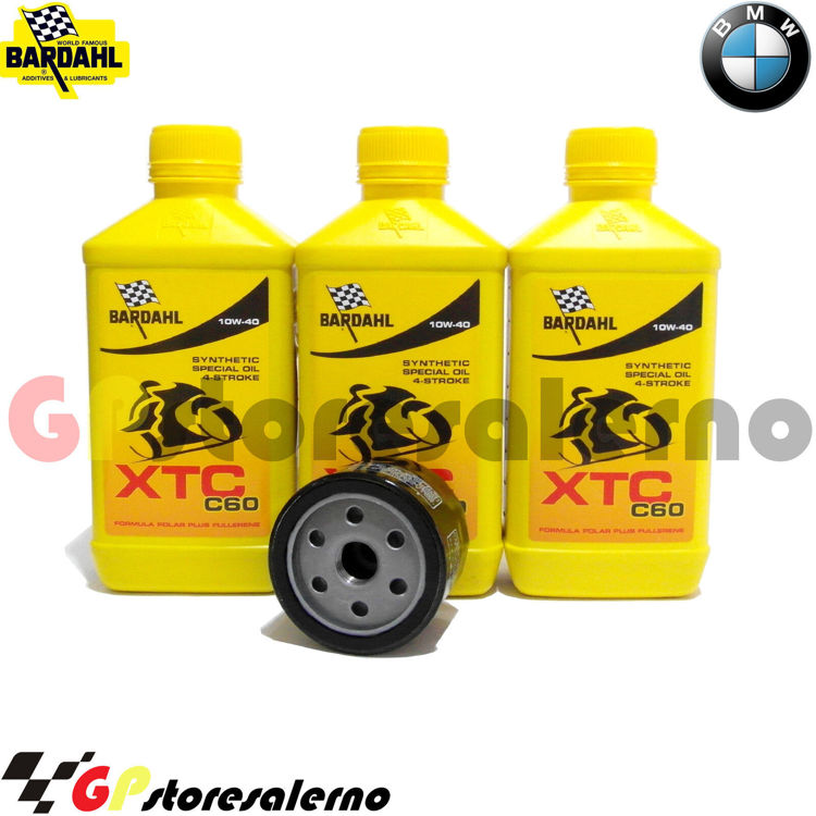 Immagine di KIT TAGLIANDO OLIO + FILTRO 3L BARDAHL XTC C60 10W40 BMW 650 F GS / SE DAL 2008 AL 2012