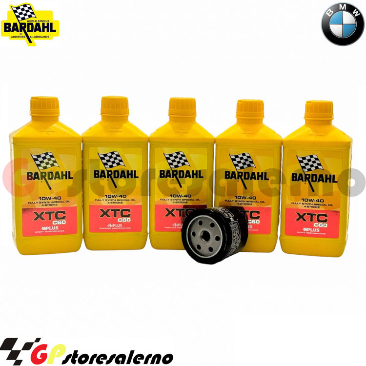 Immagine di KIT TAGLIANDO OLIO + FILTRO 5L BARDAHL XTC C60 10W40 BMW 1000 S RR DAL 2010 AL 2024