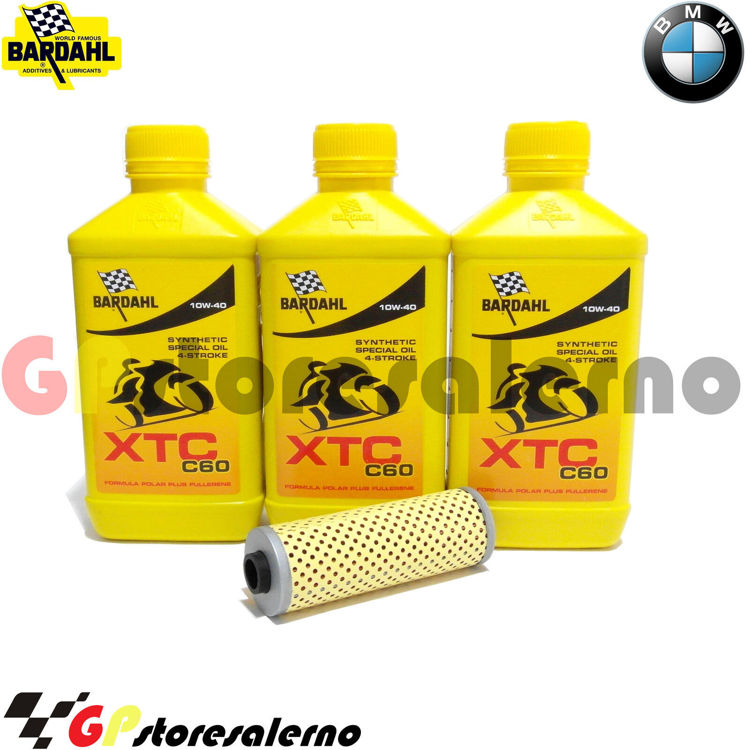 Immagine di KIT TAGLIANDO OLIO + FILTRO 3L BARDAHL XTC C60 10W40 BMW 450 R45 DAL 1978 AL 1980