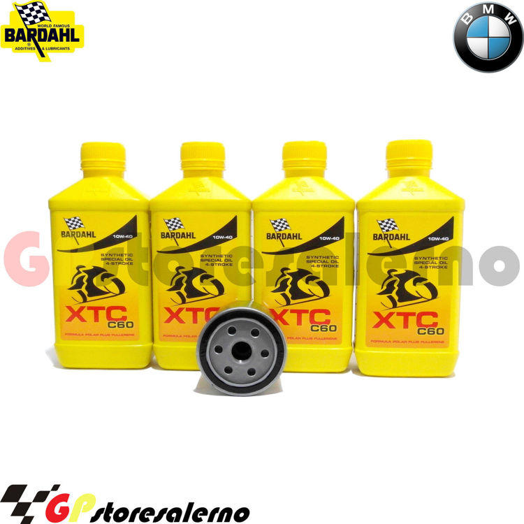 Immagine di KIT TAGLIANDO OLIO + FILTRO 4L BARDAHL XTC C60 10W40 BMW 750 K75 / C / RT / S DAL 1985 AL 1997