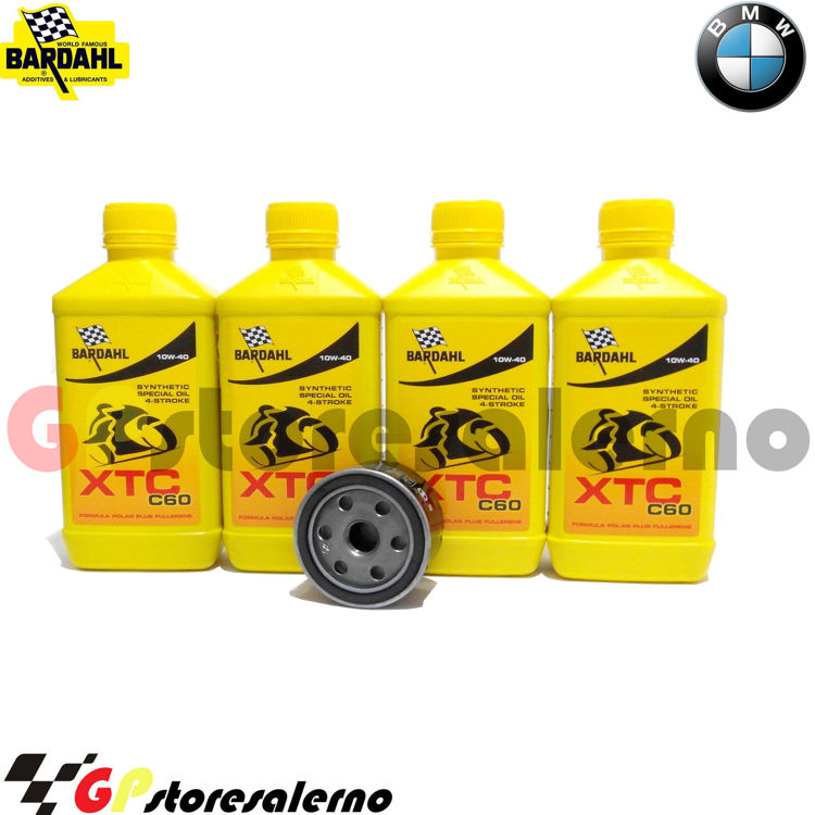 Immagine di KIT TAGLIANDO OLIO + FILTRO 4L BARDAHL XTC C60 10W40 BMW 1200 R NINE T / PURE / URBAN GS DAL 2013 AL 2024