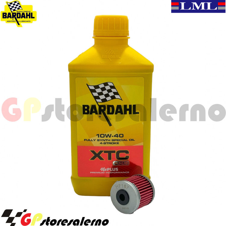 Immagine di KIT TAGLIANDO OLIO + FILTRO 1L BARDAHL XTC C60 10W40 LML 125 STAR 4T DAL 2009 AL 2015