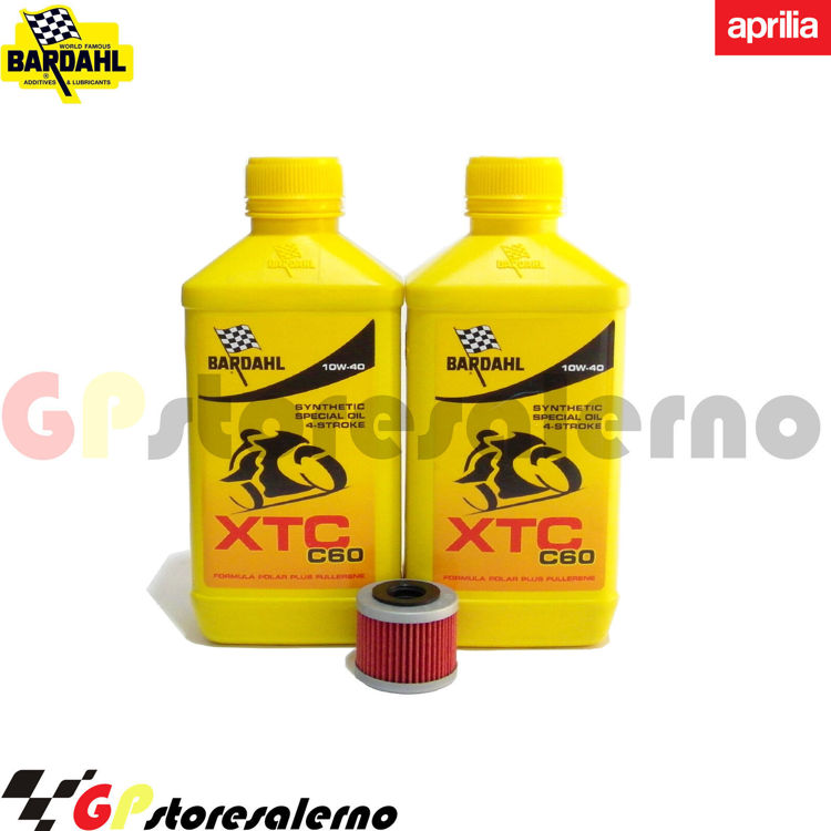 Immagine di KIT TAGLIANDO OLIO + FILTRO 2L BARDAHL XTC C60 10W40 APRILIA 450 MXV DAL 2008 AL 2015