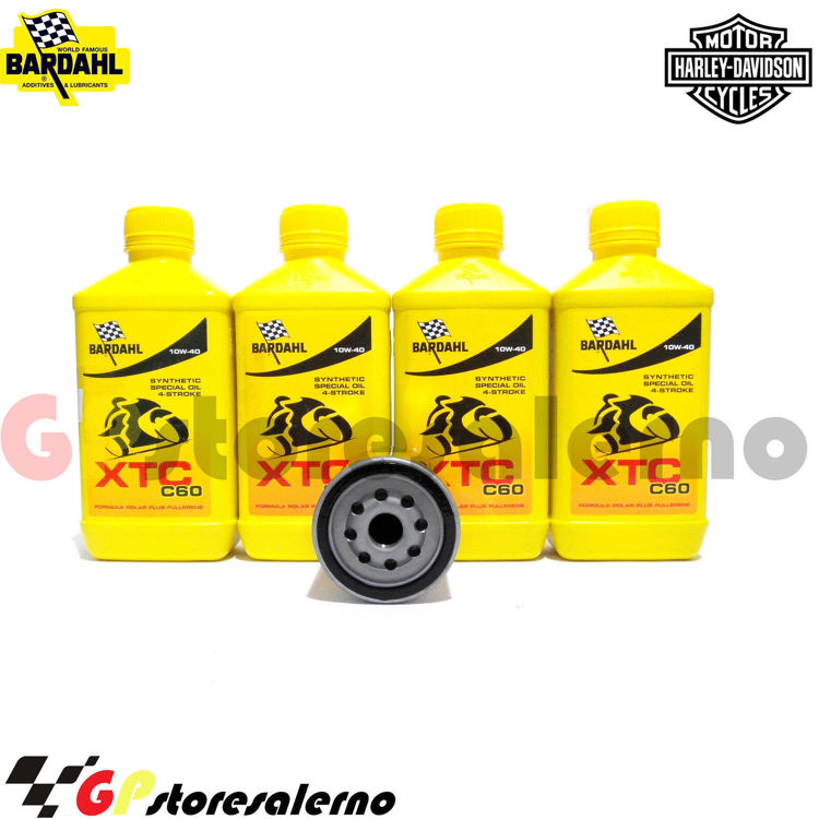 Immagine di KIT TAGLIANDO OLIO + FILTRO 4L BARDAHL XTC C60 10W40 HARLEY DAVIDSON 883 XLH SPORTSTER R FLAT TRACK 2000