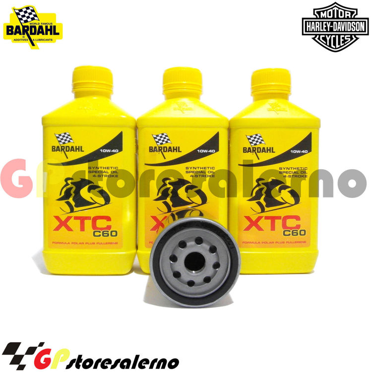 Immagine di KIT TAGLIANDO OLIO + FILTRO 3L BARDAHL XTC C60 10W40 HARLEY DAVIDSON 883 XL R SPORTSTER ROADSTER EFI 2012