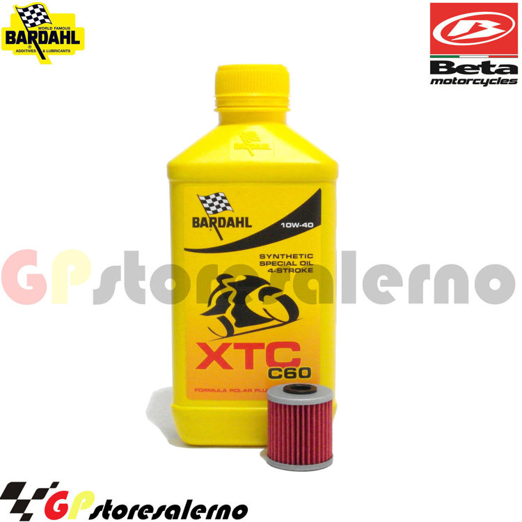 Immagine di KIT TAGLIANDO OLIO + FILTRO 1L BARDAHL XTC C60 10W40 BETAMOTOR 250 EVO 4T DAL 2009 AL 2016