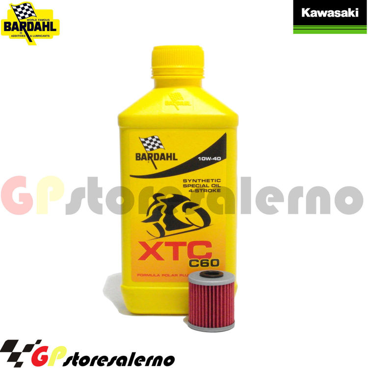 Immagine di KIT TAGLIANDO OLIO + FILTRO 1L BARDAHL XTC C60 10W40 KAWASAKI KX 250 F DAL 2013 AL 2024