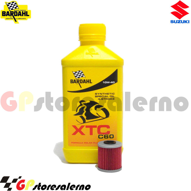 Immagine di KIT TAGLIANDO OLIO + FILTRO 1L BARDAHL XTC C60 10W40 SUZUKI 125 FL ADDRESS DAL 2007 AL 2010