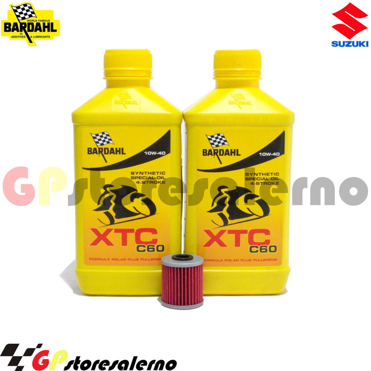 Immagine di KIT TAGLIANDO OLIO + FILTRO 2L BARDAHL XTC C60 10W40 SUZUKI 250 RM Z DAL 2004 AL 2006