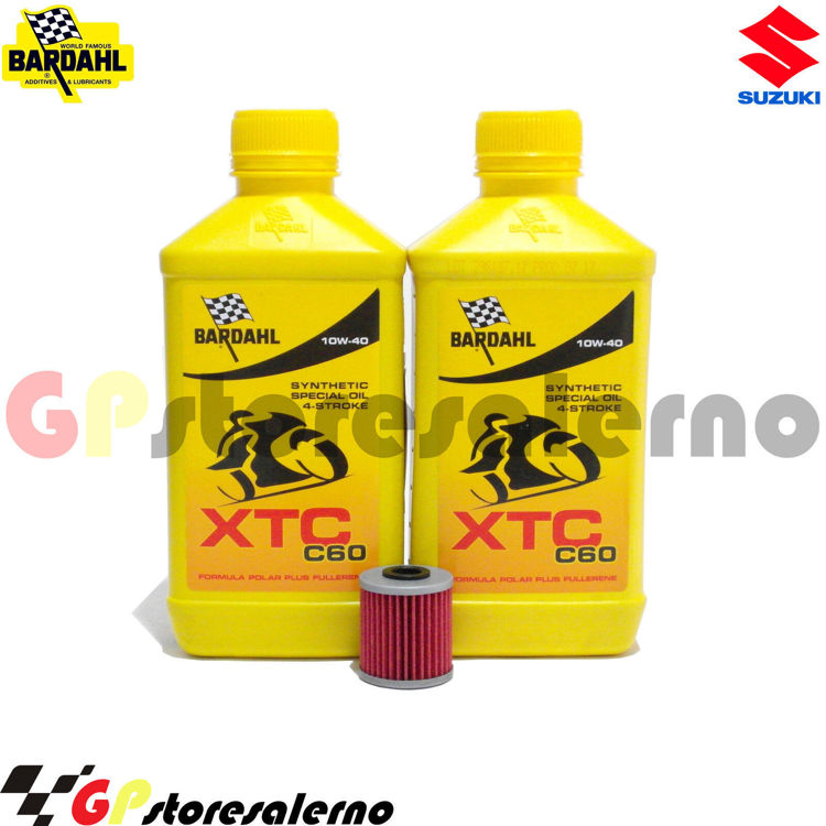 Immagine di KIT TAGLIANDO OLIO + FILTRO 2L BARDAHL XTC C60 10W40 SUZUKI 250 RM Z DAL 2019 AL 2024