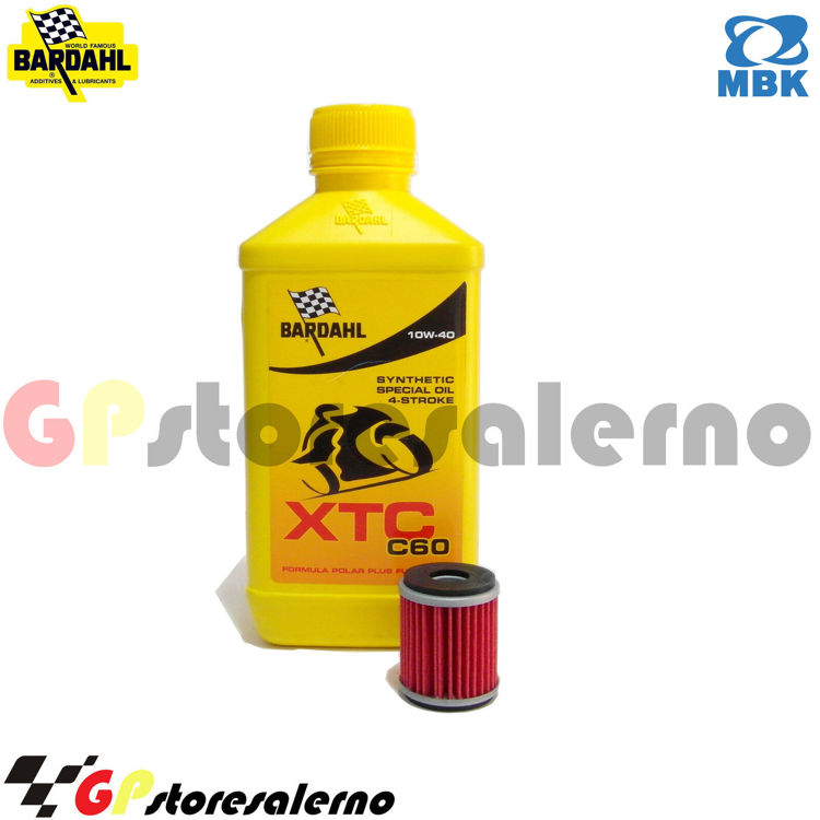 Immagine di KIT TAGLIANDO OLIO + FILTRO 1L BARDAHL XTC C60 10W40 MBK 125 CITYCRUISER DAL 2007 AL 2011