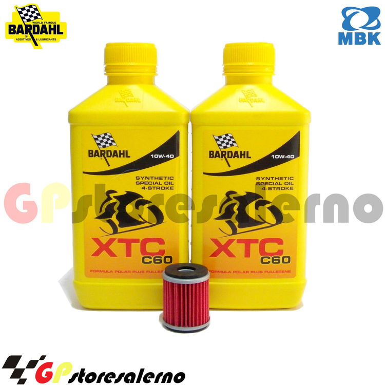 Immagine di KIT TAGLIANDO OLIO + FILTRO 2L BARDAHL XTC C60 10W40 MBK 125 SKYCRUISER DAL 2006 AL 2015