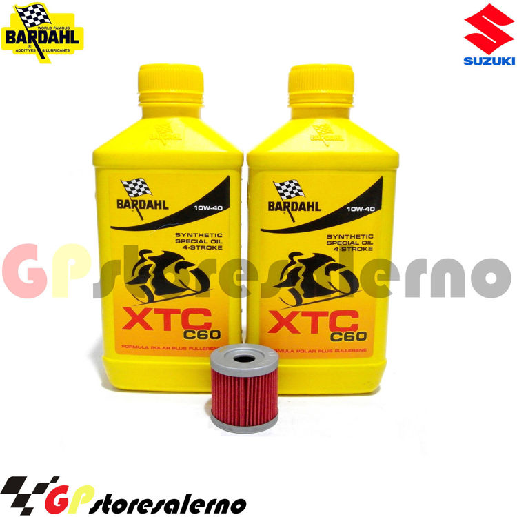 Immagine di KIT TAGLIANDO OLIO + FILTRO 2L BARDAHL XTC C60 10W40 SUZUKI 400 DR-Z E DAL 2000 AL 2007