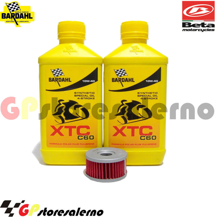 Immagine di KIT TAGLIANDO OLIO + FILTRO 2L BARDAHL XTC C60 10W40 BETAMOTOR 350 EURO DAL 2001 AL 2012