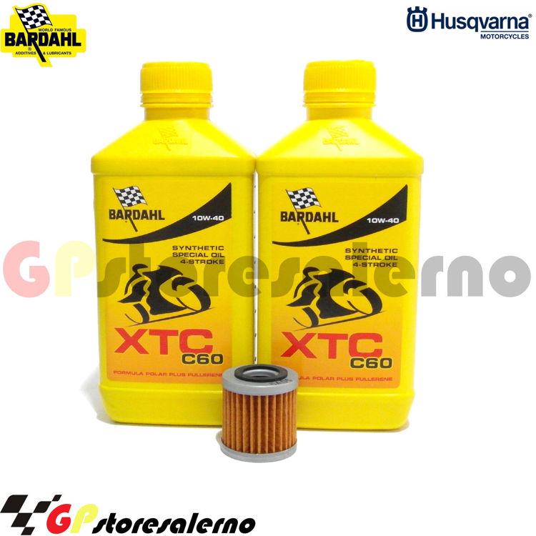 Immagine di KIT TAGLIANDO OLIO + FILTRO 2L BARDAHL XTC C60 10W40 HUSQVARNA 250 SM R 2007