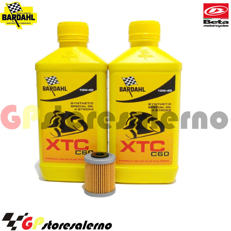 Immagine di KIT TAGLIANDO OLIO + FILTRO 2L BARDAHL XTC C60 10W40 BETAMOTOR 250 RR ENDURO 4T DAL 2005 AL 2009