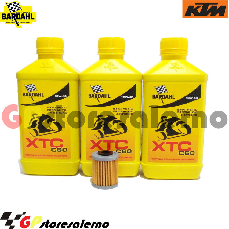 Immagine di KIT TAGLIANDO OLIO + FILTRO 3L BARDAHL XTC C60 10W40 KTM 660 RALLY E FACTORY REPLICA DAL 2006 AL 2007