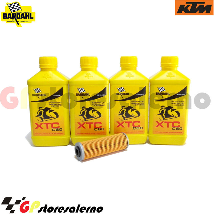 Immagine di KIT TAGLIANDO OLIO + FILTRO 4L BARDAHL XTC C60 10W40 KTM 1050 ADVENTURE DAL 2015 AL 2016