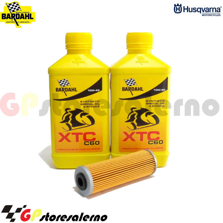 Immagine di KIT TAGLIANDO OLIO + FILTRO 2L BARDAHL XTC C60 10W40 HUSQVARNA 450 FR RALLY DAL 2016 AL 2022