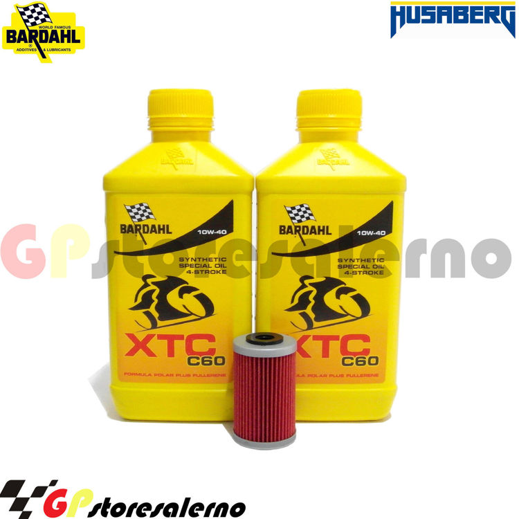 Immagine di KIT TAGLIANDO OLIO + FILTRO 2L BARDAHL XTC C60 10W40 HUSABERG 450 FC DAL 2004 AL 2006