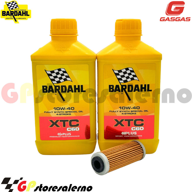 Immagine di KIT TAGLIANDO OLIO + FILTRO 2L BARDAHL XTC C60 10W40 GAS GAS 450 MC F TROY LEE DESIGNS 2022