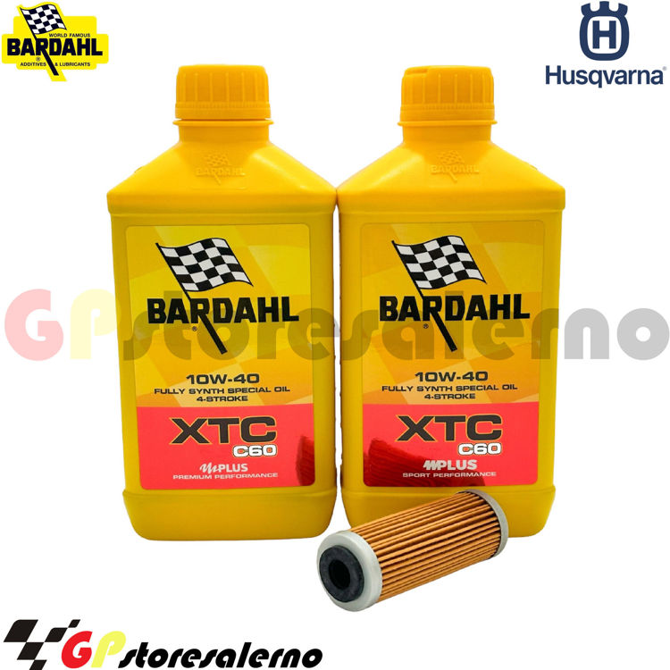 Immagine di KIT TAGLIANDO OLIO + FILTRO 2L BARDAHL XTC C60 10W40 HUSQVARNA 250 FC DAL 2014 AL 2015