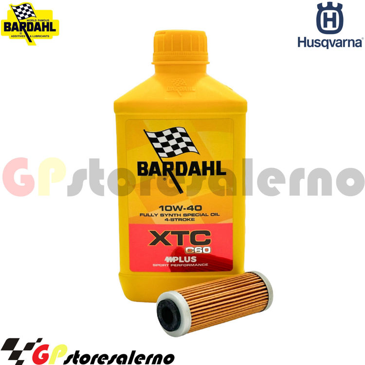 Immagine di KIT TAGLIANDO OLIO + FILTRO 1L BARDAHL XTC C60 10W40 HUSQVARNA 250 FC DAL 2016 AL 2023