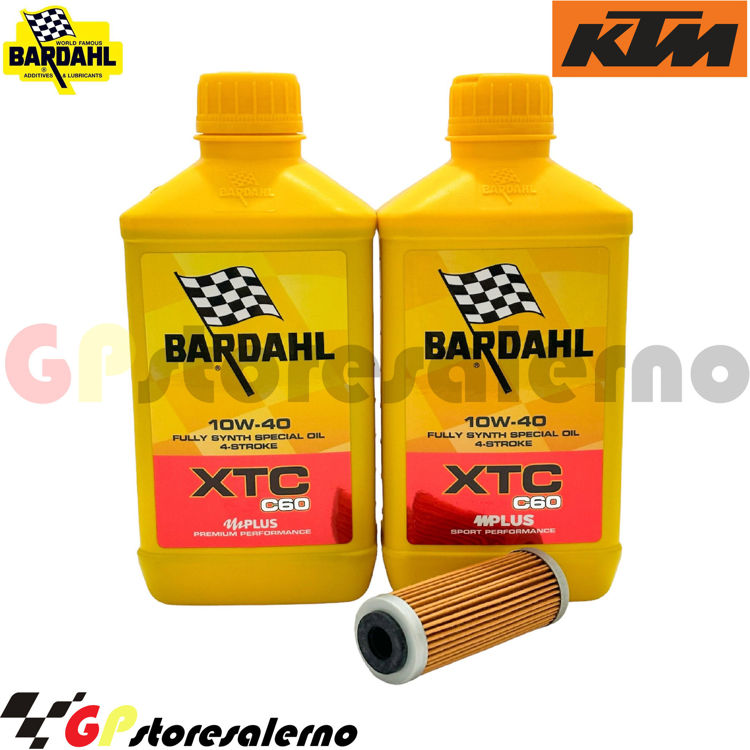 Immagine di KIT TAGLIANDO OLIO + FILTRO 2L BARDAHL XTC C60 10W40 KTM 250 XC-F DAL 2013 AL 2024