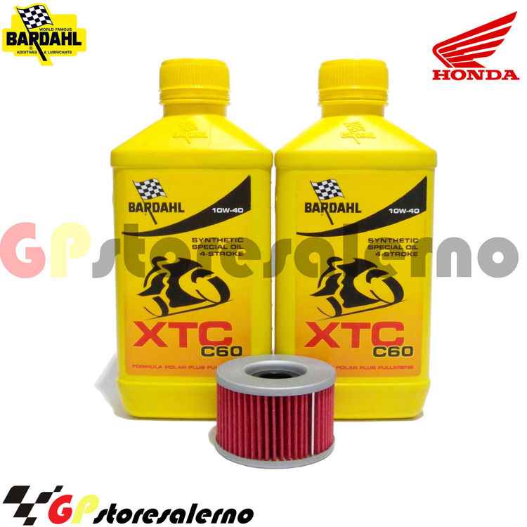 Immagine di KIT TAGLIANDO OLIO + FILTRO 2L BARDAHL XTC C60 10W40 HONDA 250 CB NA / NB DAL 1978 AL 1982