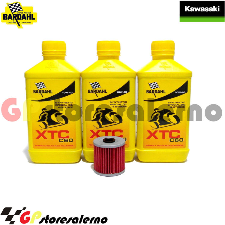 Immagine di KIT TAGLIANDO OLIO + FILTRO 3L BARDAHL XTC C60 10W40 KAWASAKI 200 Z DAL 1977 AL 1983