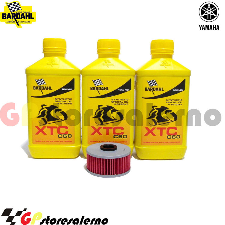 Immagine di KIT TAGLIANDO OLIO + FILTRO 3L BARDAHL XTC C60 10W40 YAMAHA 250 XS DAL 1978 AL 1982