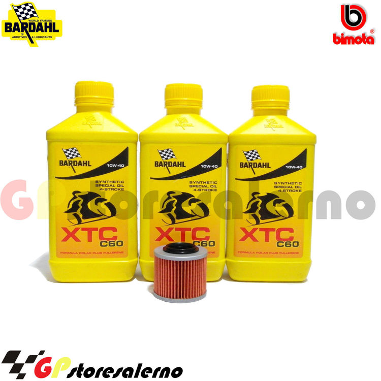 Immagine di KIT TAGLIANDO OLIO + FILTRO 3L BARDAHL XTC C60 10W40 BIMOTA 650 BB1 SUPERMOTO DAL 1995 AL 1996