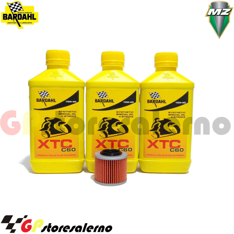 Immagine di KIT TAGLIANDO OLIO + FILTRO 3L BARDAHL XTC C60 10W40 MUZ 500 RED STAR CLASSIC 1997