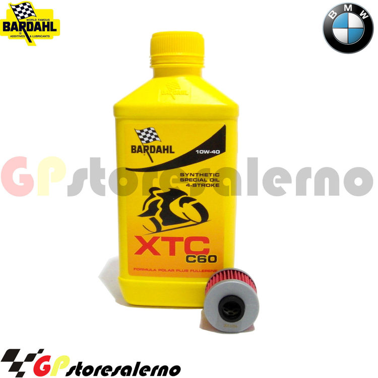 Immagine di KIT TAGLIANDO OLIO + FILTRO 1L BARDAHL XTC C60 10W40 BMW 125 C1 DAL 2001 AL 2003