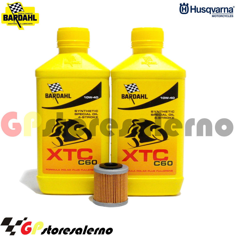 Immagine di KIT TAGLIANDO OLIO + FILTRO 2L BARDAHL XTC C60 10W40 HUSQVARNA 250 TC 2008