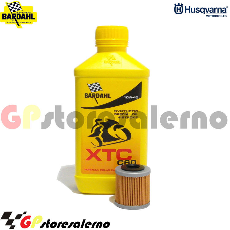 Immagine di KIT TAGLIANDO OLIO + FILTRO 1L BARDAHL XTC C60 10W40 HUSQVARNA 310 TE DAL 2009 AL 2010